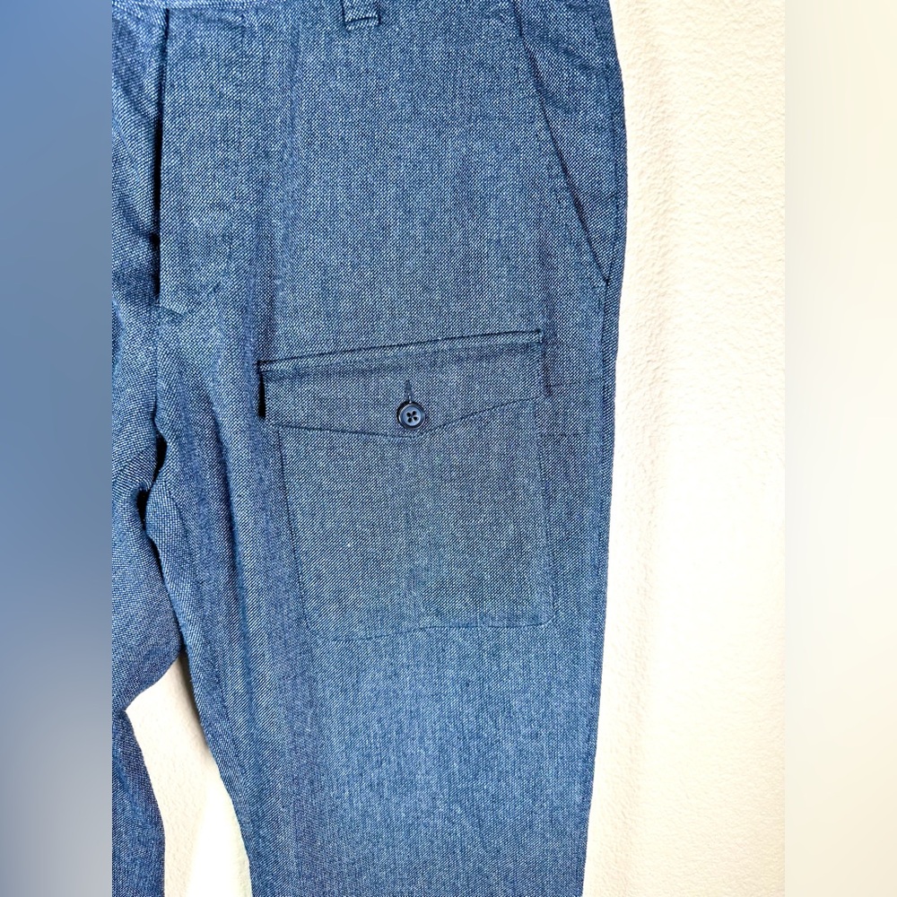John Varvatos Men’s Gray Herringbone Tweed Cargo Style Pants US waist 32 - Picture 5 of 10